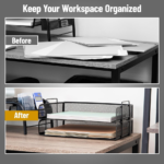 Black Metal Mesh Stackable Paper Tray - Image 2