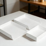 White Plastic 3-Piece Desk Organizer Bundle