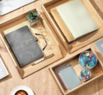 Light Brown 3-Tier Wooden Letter Tray - Image 2