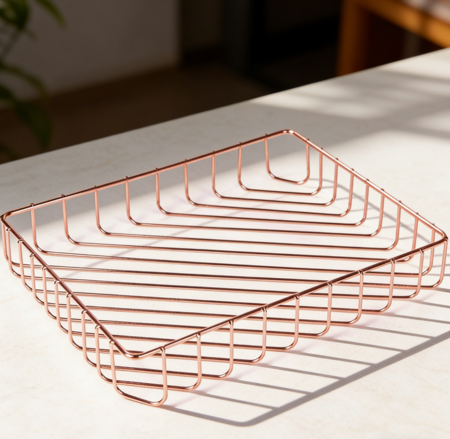 2.1 Rose Gold Large Metal File Organizer - Image 1