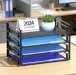 Mesh 4-Pack Stackable Letter Paper Tray