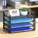 Mesh 4-Pack Stackable Letter Paper Tray