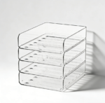 Clear Acrylic 4-Tier Stackable Paper Tray