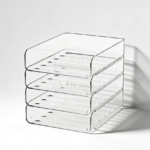 Clear Acrylic 4-Tier Stackable Paper Tray