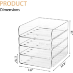 Clear Acrylic 4-Tier Stackable Paper Tray - Image 2