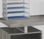 Silver Metal 5-Tier Letter Paper Organizer - Image 2