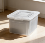 Clear Plastic 35Qt Stackable File Box