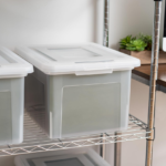 Clear Plastic 35Qt Stackable File Box - Image 2