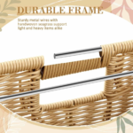 Farmhouse Wicker File Box with Lid - Image 2