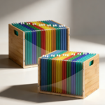 Clear Acrylic Bamboo 2-Pack Hanging File Box