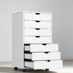 White 7-Drawer Mobile File Cabinet