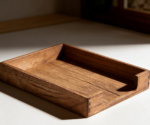 Dark Brown Wood Letter-Size Tray