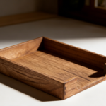 Dark Brown Wood Letter-Size Tray
