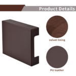 Dark Brown PU Leather Document Tray - Image 2